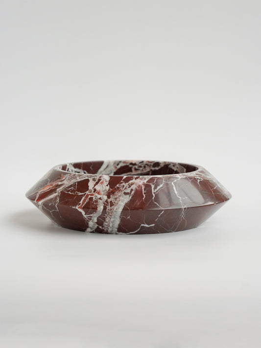 Marble Bowl - Rosso Levanto Eclipse Bowl