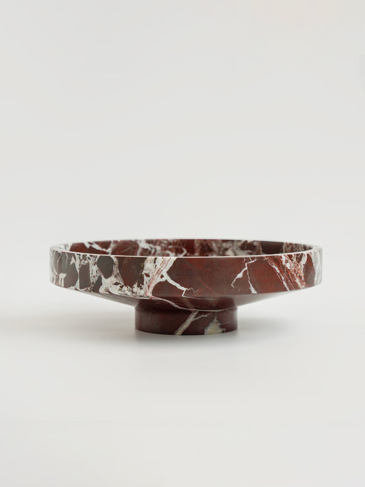 Marble Bowl - Rosso Levanto Narrow Bowl