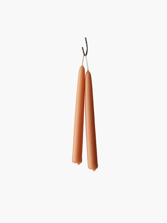 Natural Beeswax Candles - Peach Blossom Dining Pair