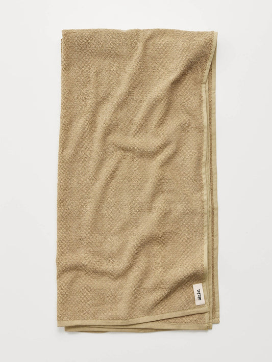 Organic Cotton Bath Towel - Linen Bath Towel, Earth