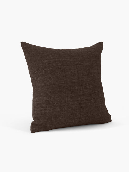 Handspun Cotton Pillow, Chocolate - WLLW - organic cotton pillows