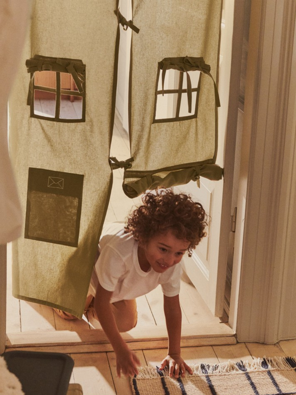 Settle Door Curtain, Off-White