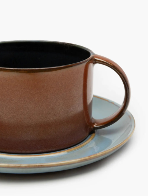 Coffee Cup Rust/Dark Blue Terres de Rêves