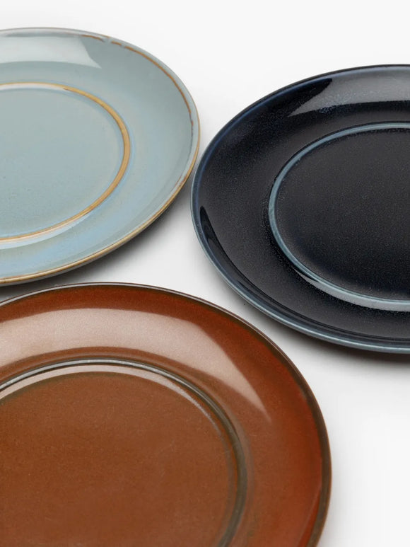 Saucer for Coffee Cup Smoky Blue/Rust Terres de Rêves