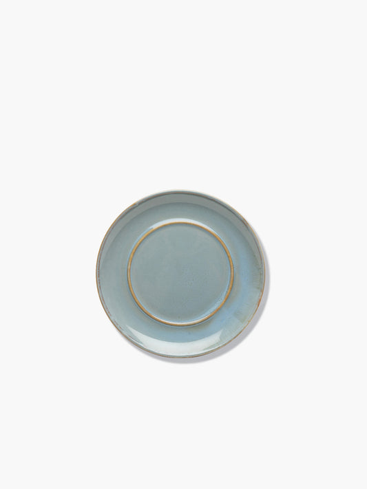 Saucer Plate - Saucer for Coffee Cup Smoky Blue/Rust Terres de Rêves