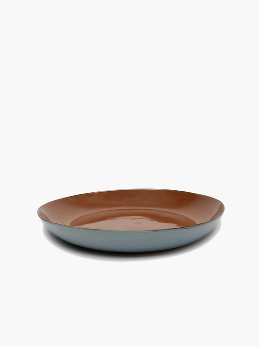Serving Plate - Serving Plate Rust/Smoky Blue Terres de Rêves