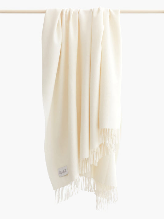 Dimma Throw, Cream - WLLW - soft throw blanket 