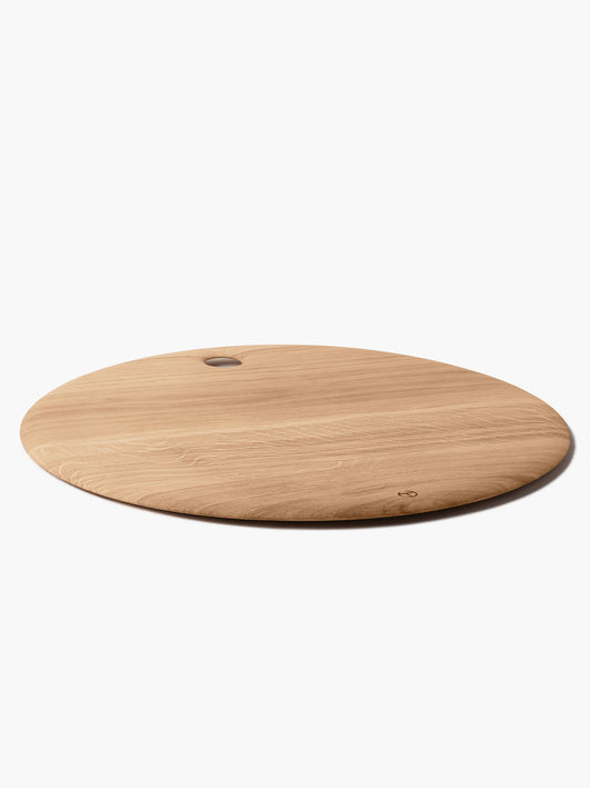 Solid Wood Cutting Board - Small Round Oak Cutting Board