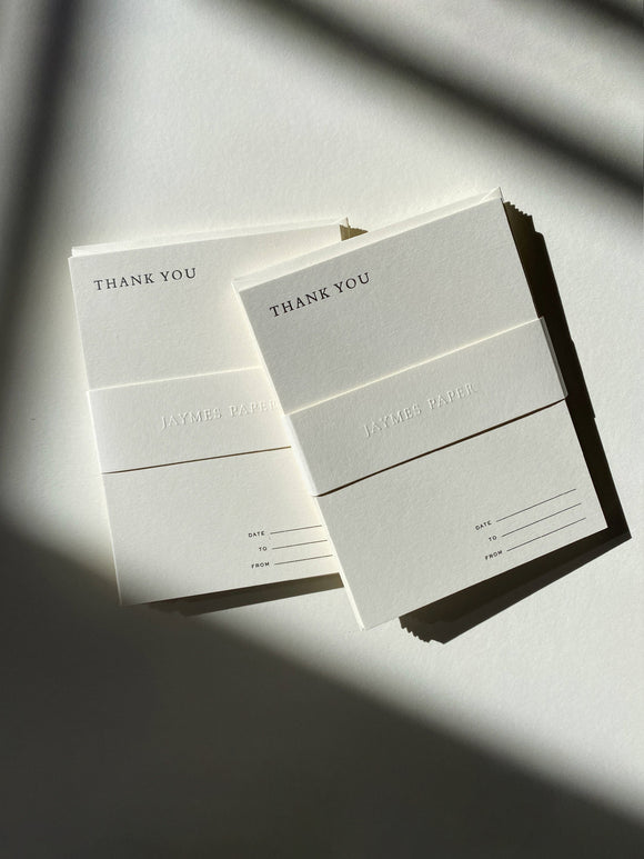 Thank You Notecard Set No. 12: Natural / Set of 6