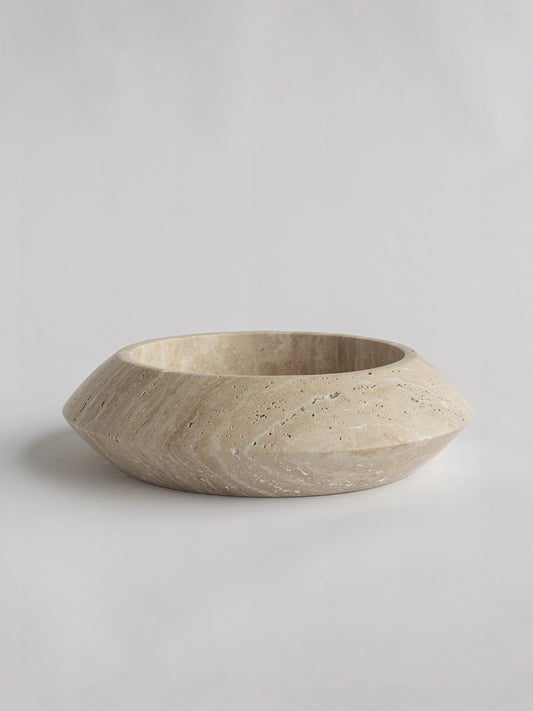 Stone Bowl - Travertine Eclipse Bowl