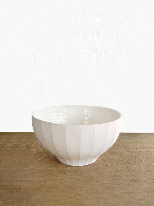 Stoneware Bowl - Stoneware Fluted Bowl