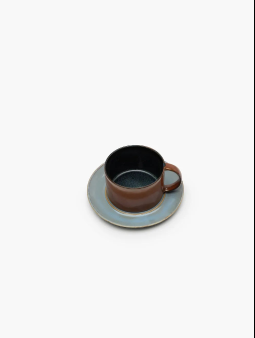 Coffee Cup Rust/Dark Blue Terres de Rêves