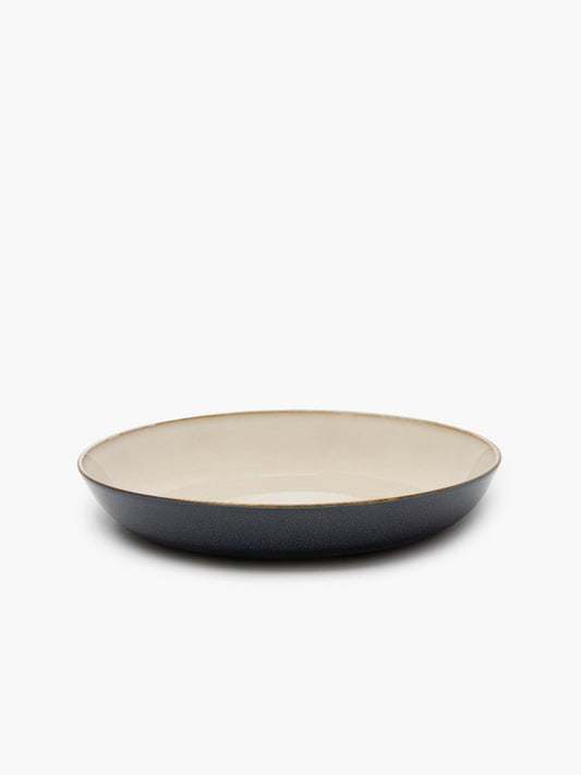 Deep Plate Misty Grey/Dark Blue Terres de Rêves - WLLW - stoneware plate
