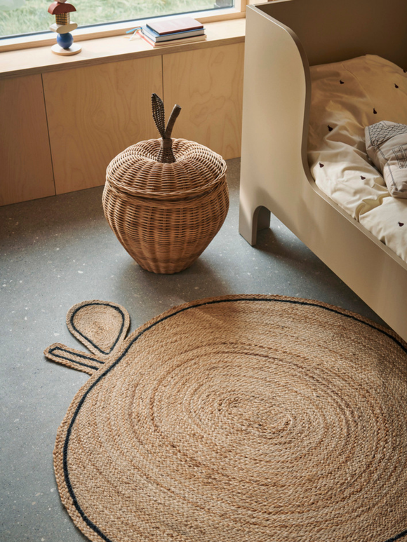 Large Apple Braided Storage, Natural