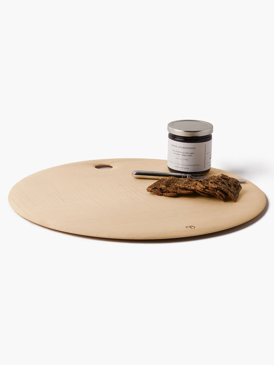 Wooden Serving Board - Small Round Oak Cutting Board