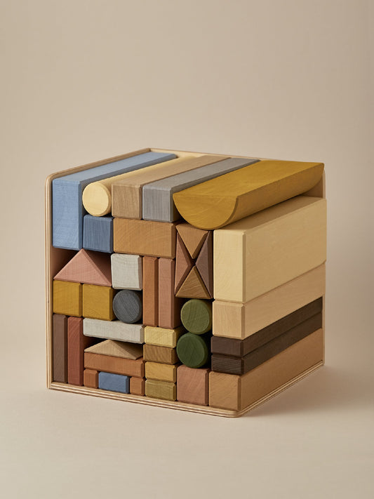 City in a Box Building Blocks - WLLW -  wooden building blocks