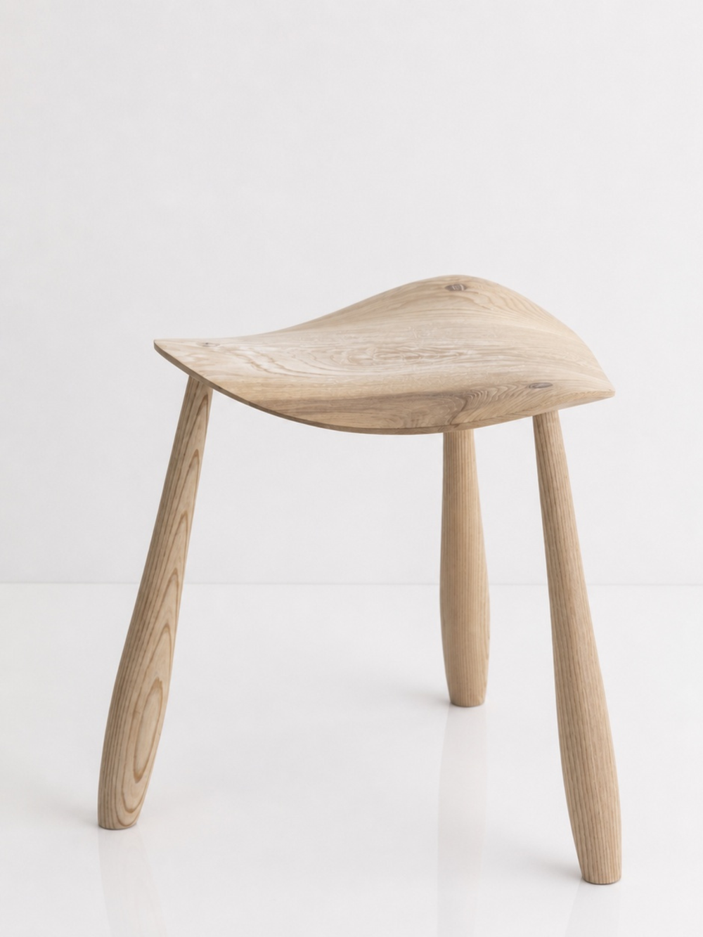 Hand-Carved Wooden Stool