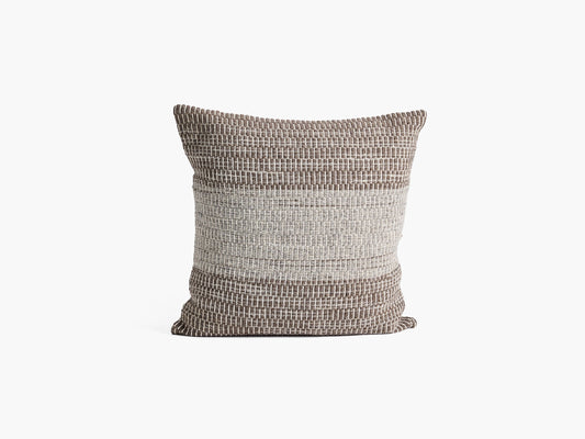 Wool Pillow - Ombre Mélange Pillow, Brown/Grey